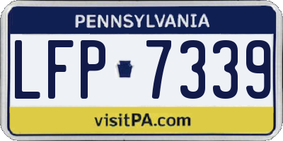 PA license plate LFP7339