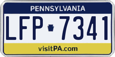 PA license plate LFP7341