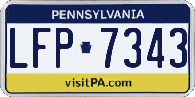 PA license plate LFP7343