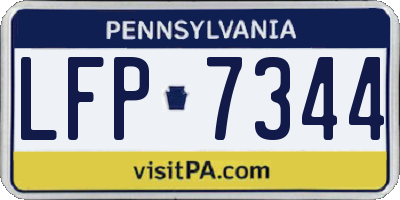 PA license plate LFP7344
