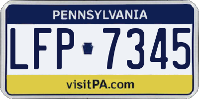 PA license plate LFP7345