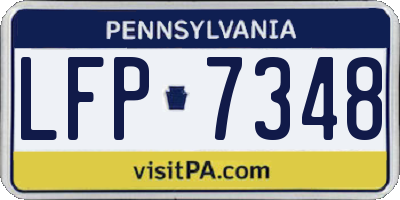 PA license plate LFP7348