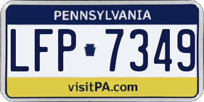 PA license plate LFP7349