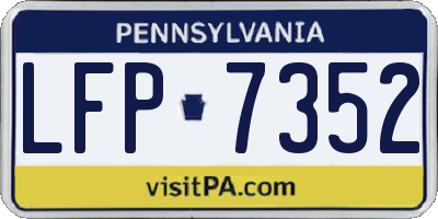 PA license plate LFP7352