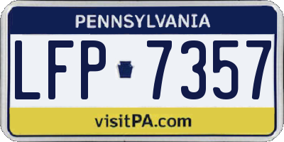 PA license plate LFP7357