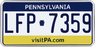 PA license plate LFP7359