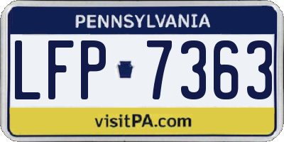 PA license plate LFP7363