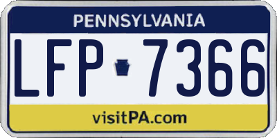 PA license plate LFP7366