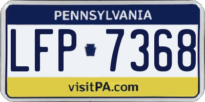 PA license plate LFP7368