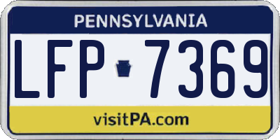 PA license plate LFP7369