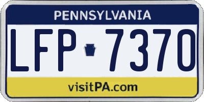 PA license plate LFP7370