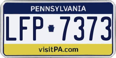 PA license plate LFP7373