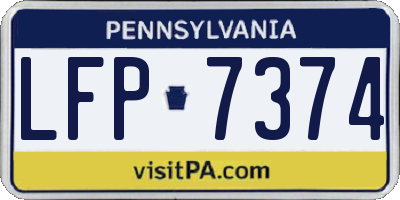 PA license plate LFP7374