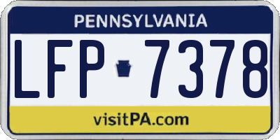PA license plate LFP7378