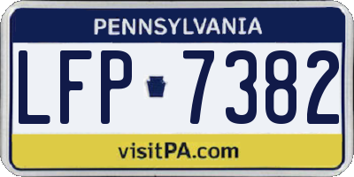 PA license plate LFP7382