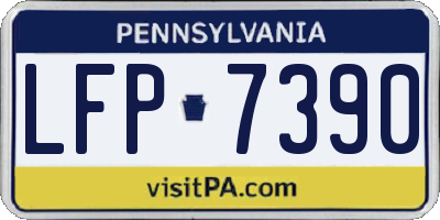 PA license plate LFP7390