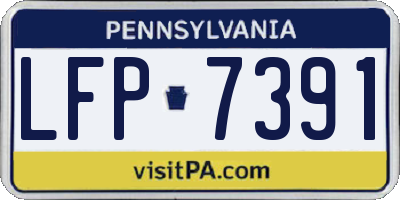 PA license plate LFP7391