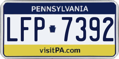 PA license plate LFP7392
