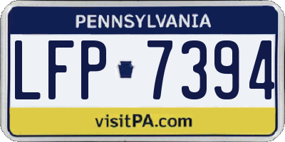 PA license plate LFP7394