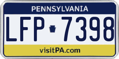 PA license plate LFP7398