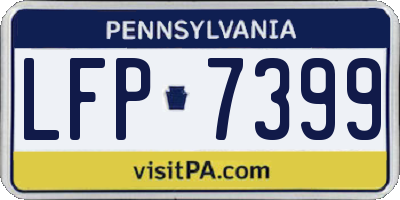 PA license plate LFP7399