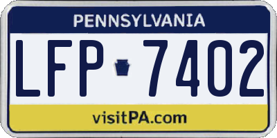 PA license plate LFP7402