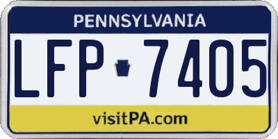PA license plate LFP7405