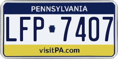 PA license plate LFP7407