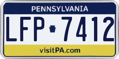 PA license plate LFP7412