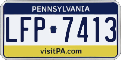 PA license plate LFP7413