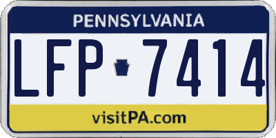 PA license plate LFP7414