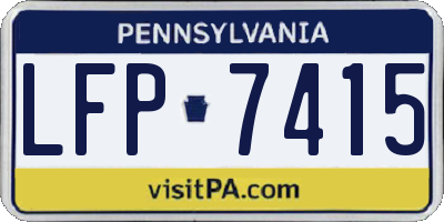 PA license plate LFP7415