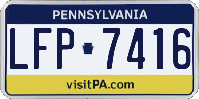 PA license plate LFP7416