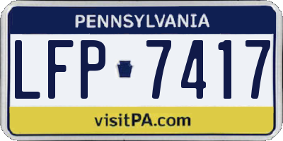 PA license plate LFP7417