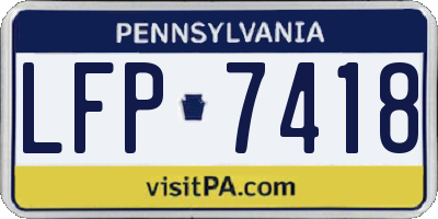 PA license plate LFP7418