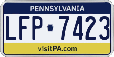 PA license plate LFP7423
