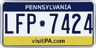 PA license plate LFP7424