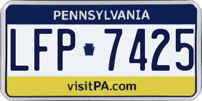 PA license plate LFP7425