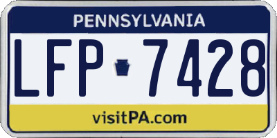 PA license plate LFP7428