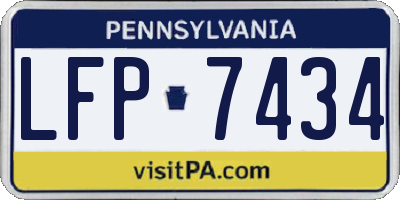 PA license plate LFP7434
