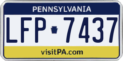 PA license plate LFP7437