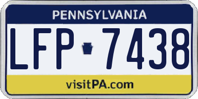 PA license plate LFP7438