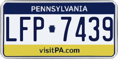 PA license plate LFP7439