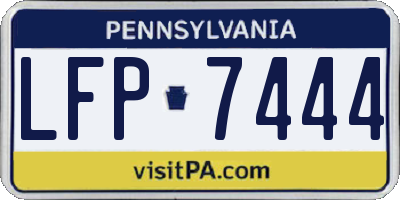 PA license plate LFP7444