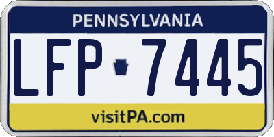 PA license plate LFP7445