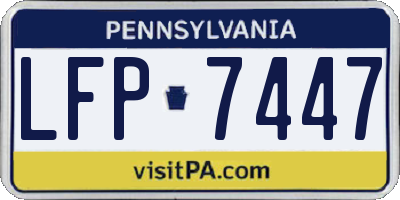 PA license plate LFP7447