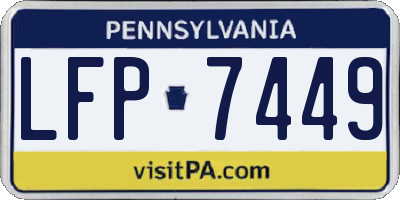 PA license plate LFP7449