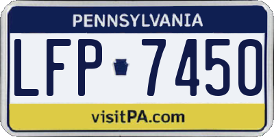 PA license plate LFP7450