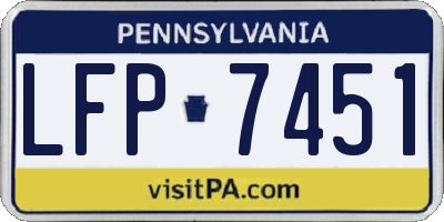 PA license plate LFP7451