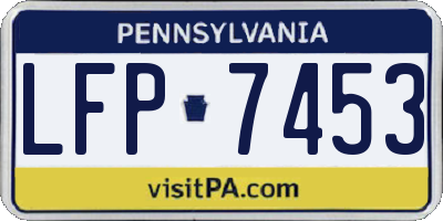 PA license plate LFP7453